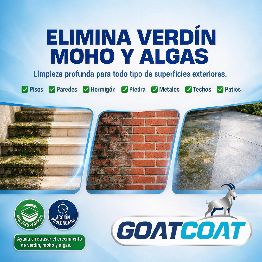 SOLUCIÓN LIQUIDA Antiverdín, Antialgas y Antimoho. | GOATCOAT™