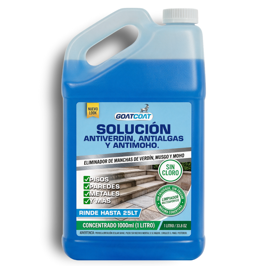 SOLUCIÓN LIQUIDA Antiverdín, Antialgas y Antimoho. | GOATCOAT™