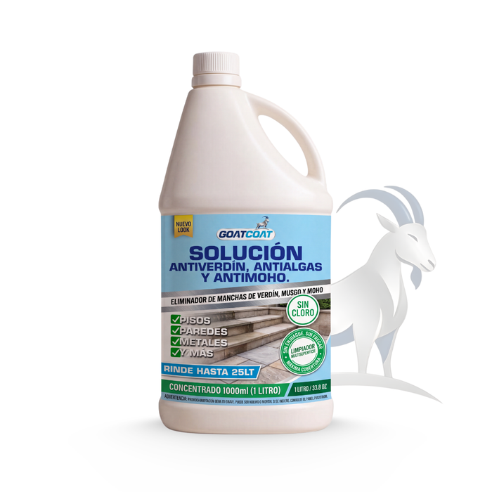 SOLUCIÓN LIQUIDA Antiverdín, Antialgas y Antimoho. | GOATCOAT™