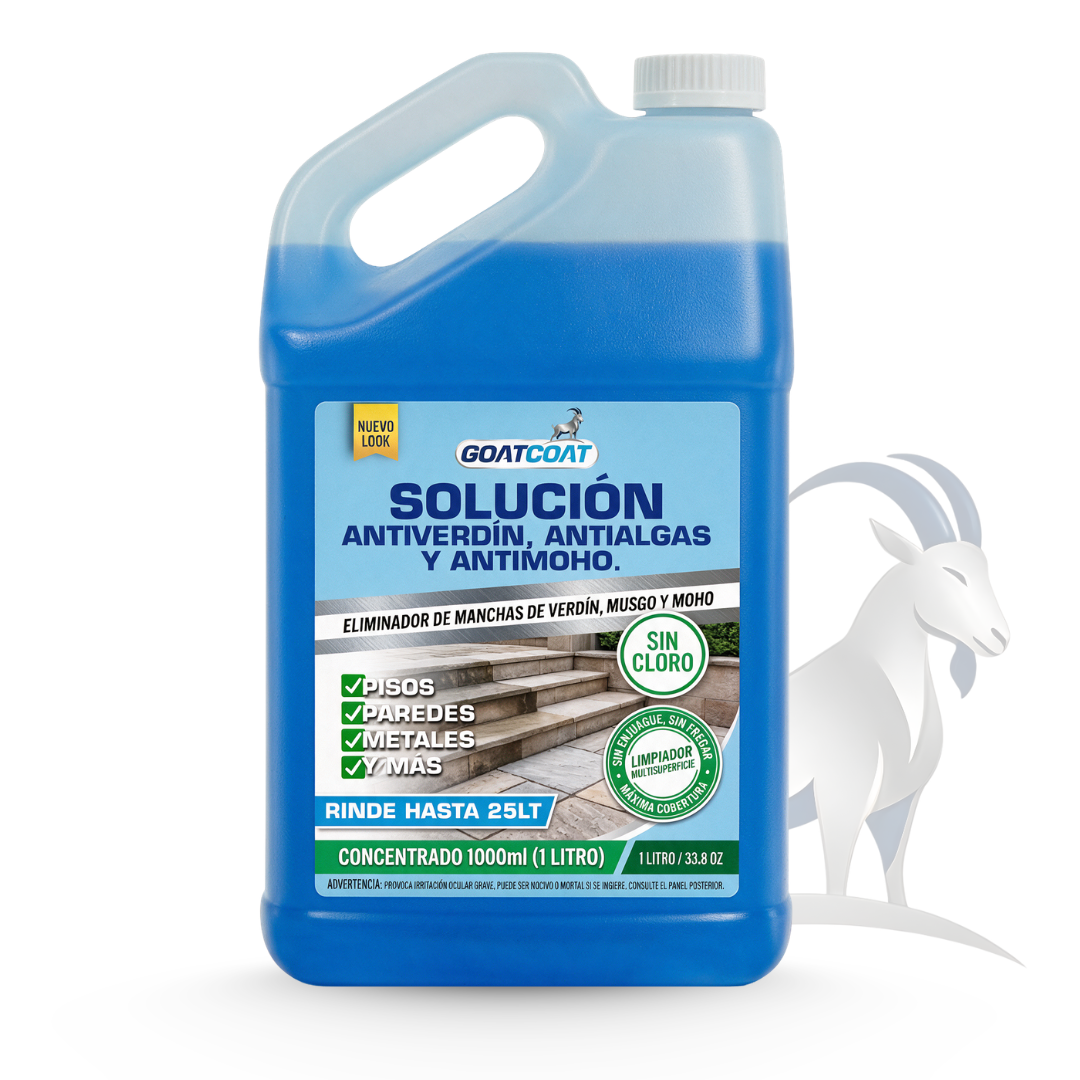 SOLUCIÓN LIQUIDA Antiverdín, Antialgas y Antimoho. | GOATCOAT™