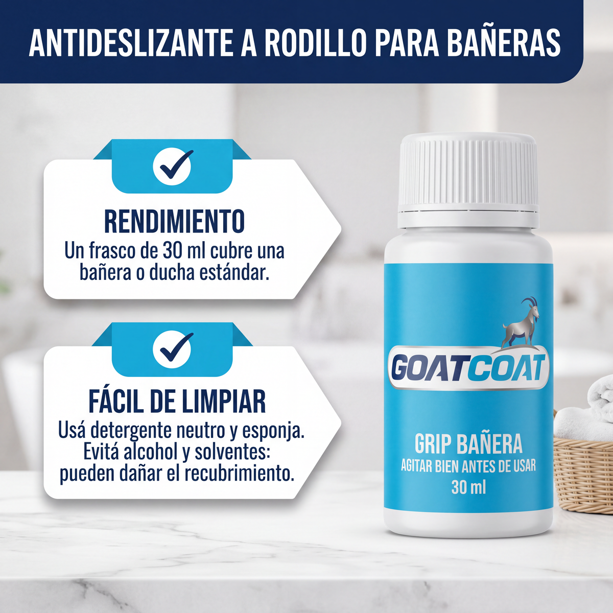 Revestimiento antideslizante para bañera y ducha